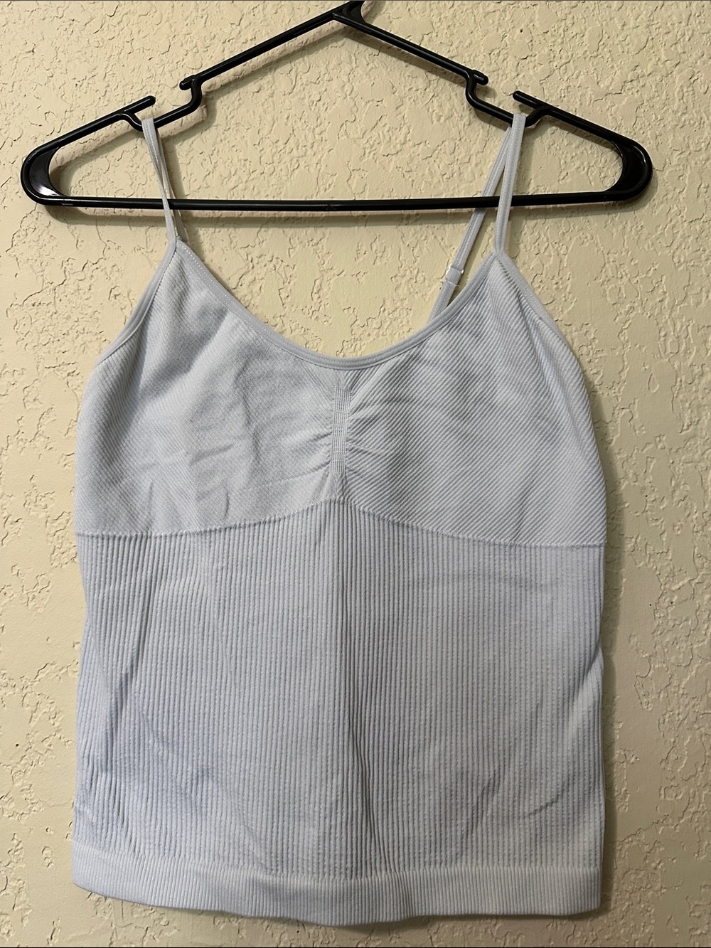 No Boundaries Light Blue Ribbed Seamless Cami Tank L